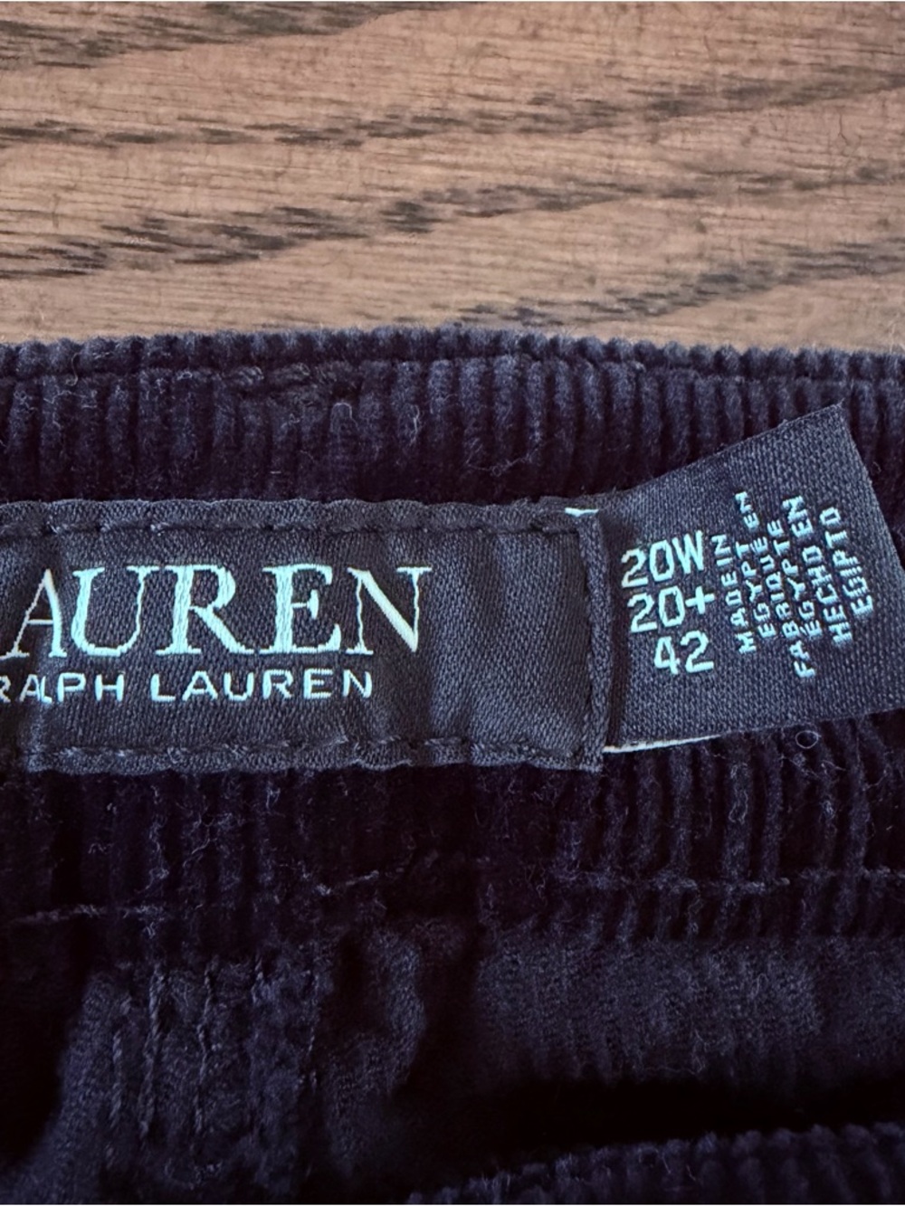 Ralph Lauren Black Corduroy Trousers - Picture 2 of 6